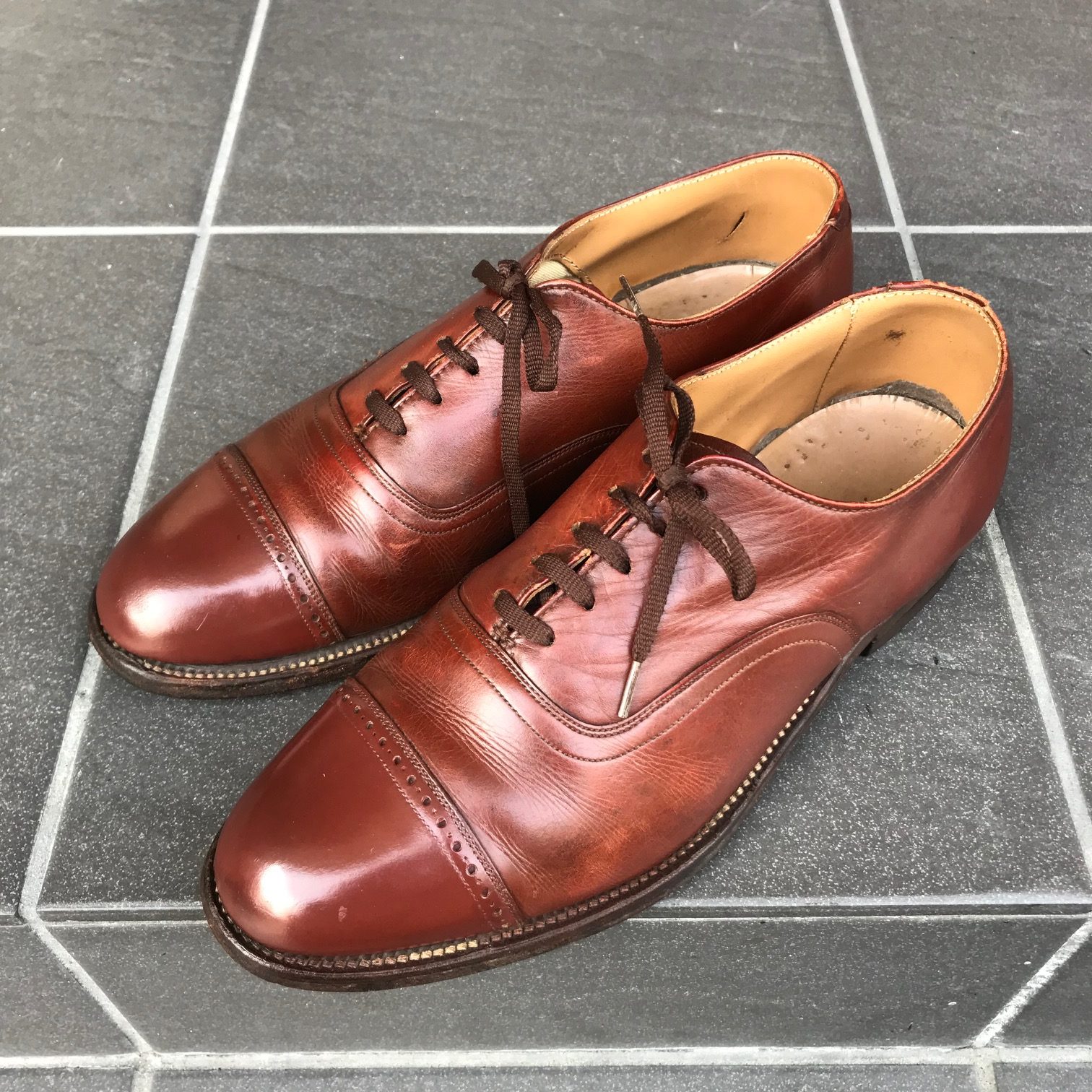 50s STETSON PUNCHED CAP TOE